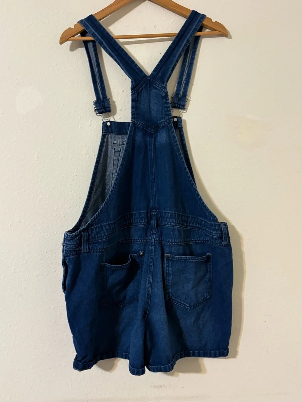 lei Dark Blue Denim Short Overalls Romper